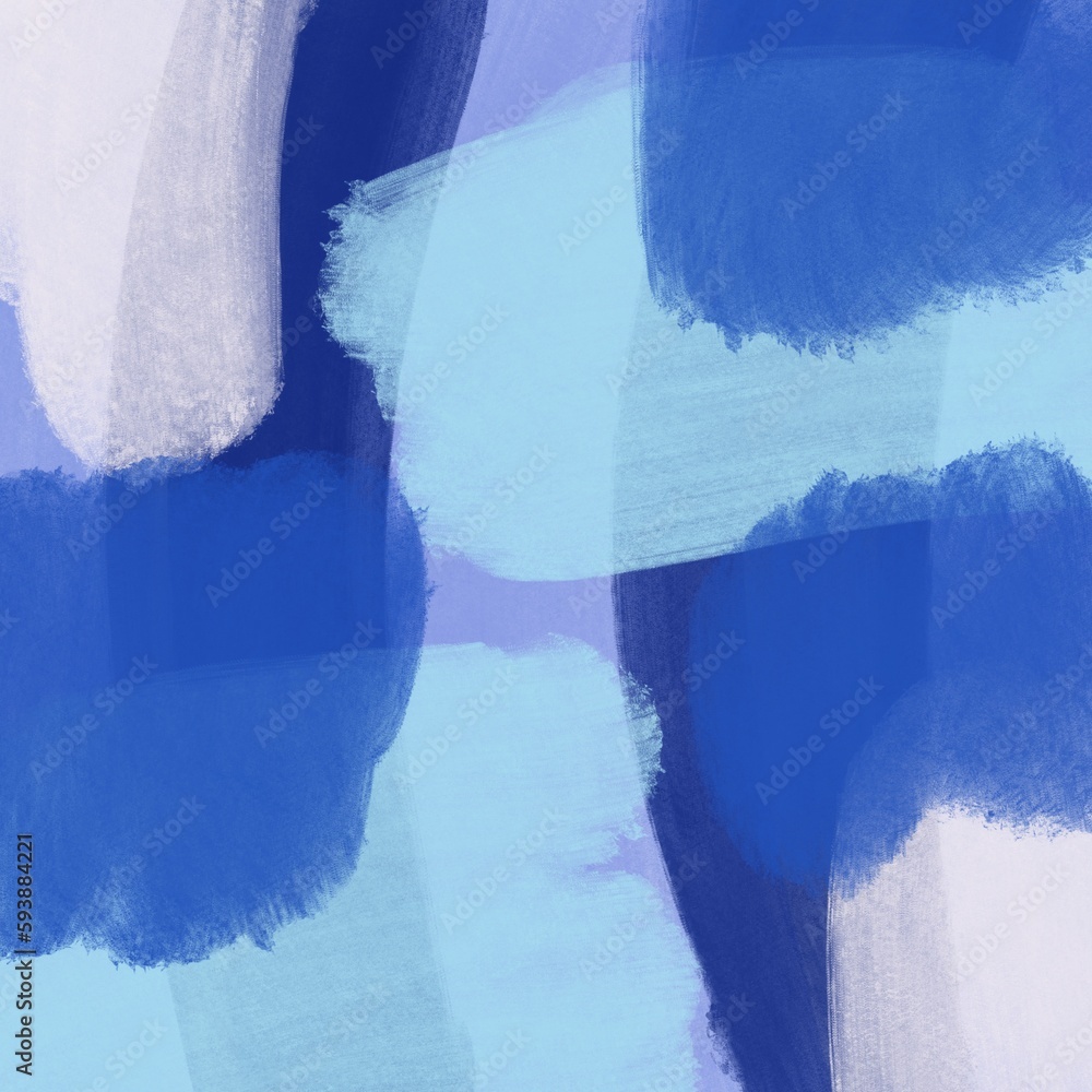 Fototapeta premium Blue Acrylic Abstract Painting 