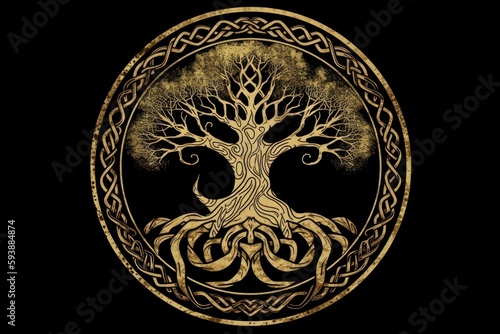 Logo tree from honey runs. Generate Ai