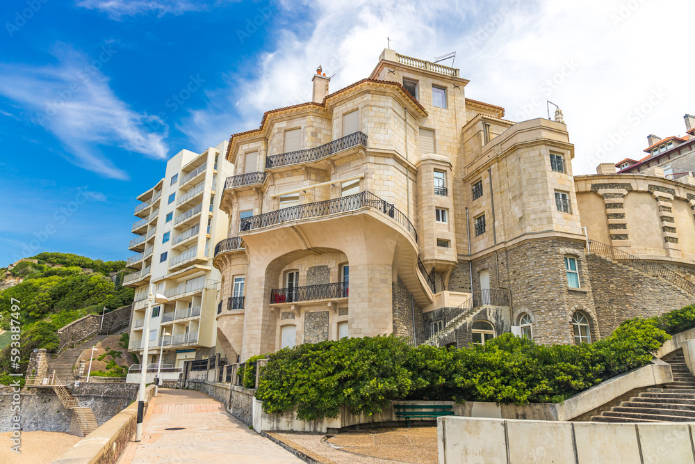 Villa Begonia, formerly Villa Roussel, a luxury mansion on Miramar beach in Biarritz