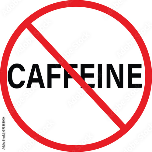 no caffeine icon on white background. no caffeine symbol. flat style.