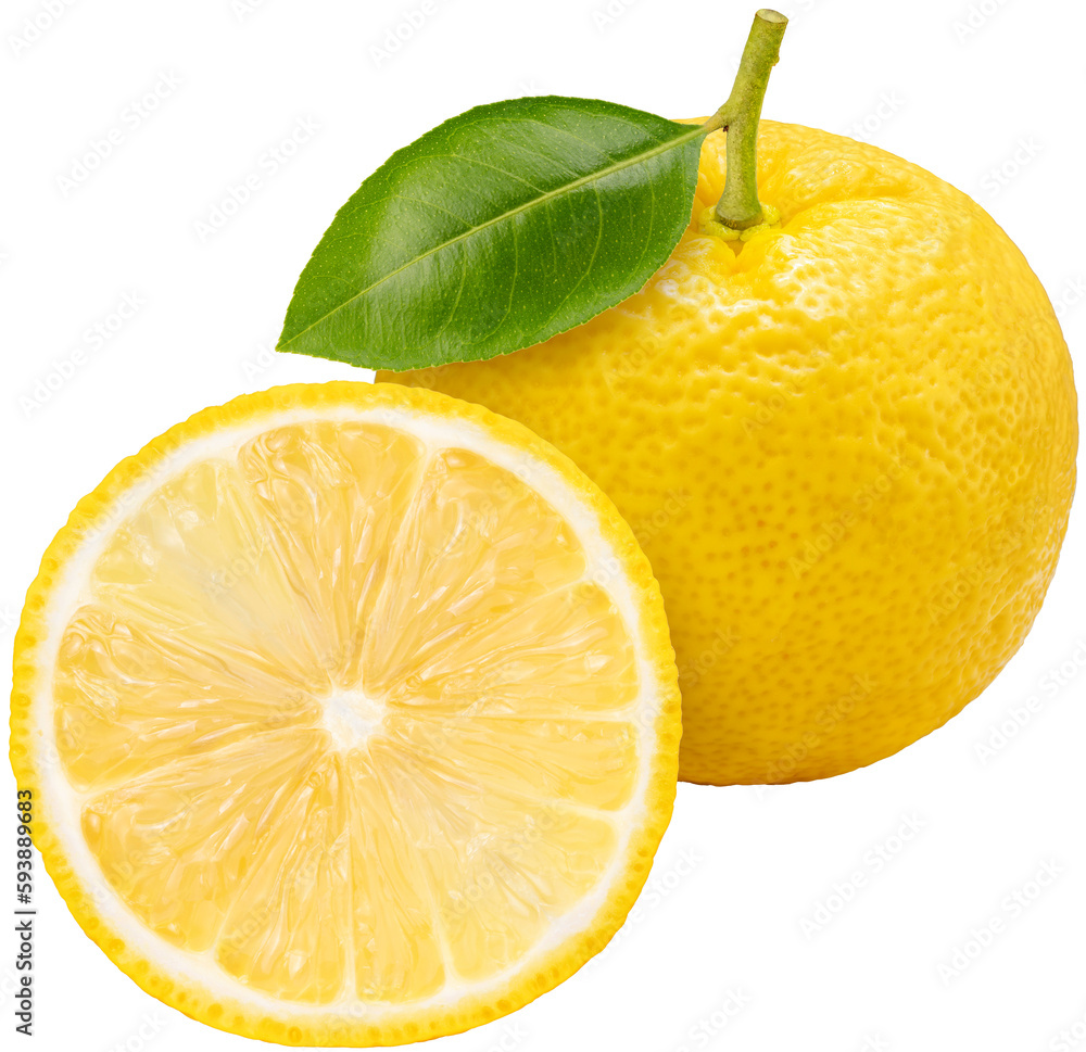 Kochi Yuzu orange isolated on white background With work path, Yellow