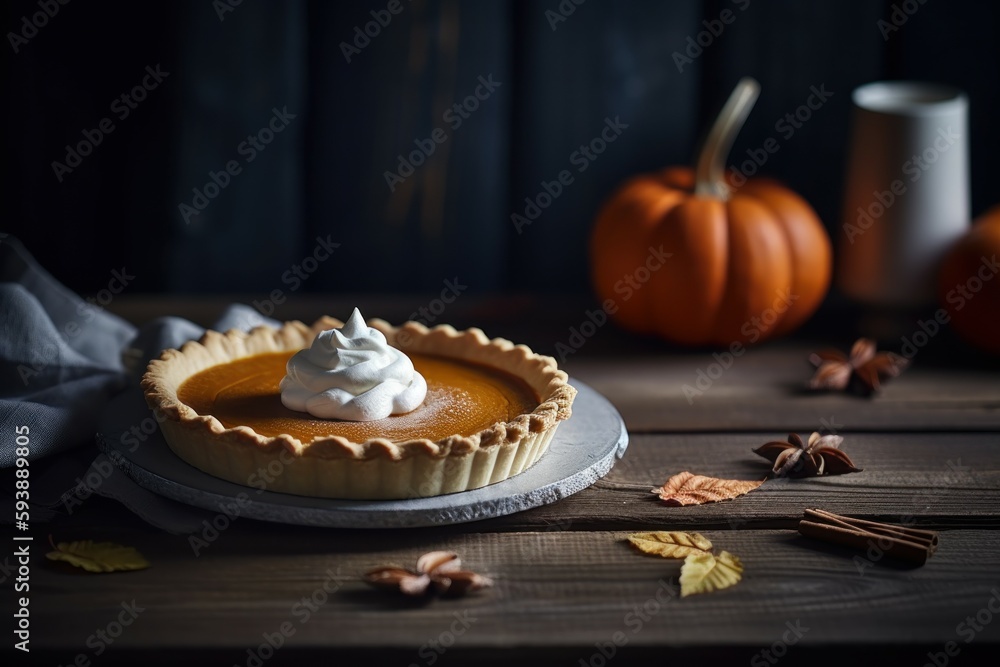 Tasty pumpkin pie. Generate Ai
