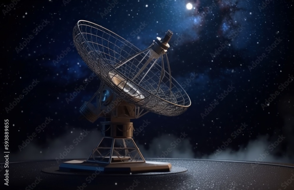 Radio telescope cosmic science. Generate Ai Radio telescope cosmic science. Generate Ai