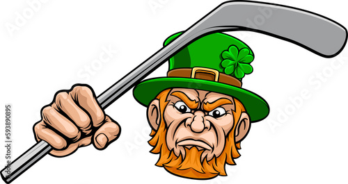 Photography Leprechaun Ice Hockey Sports Mascot Cartoon