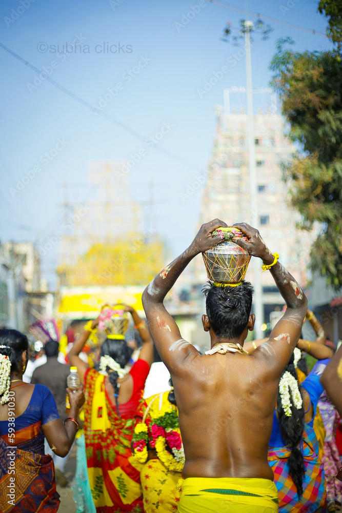 The picture is capture in temple festival in karaikudi,2023. one of the famous temple festival.