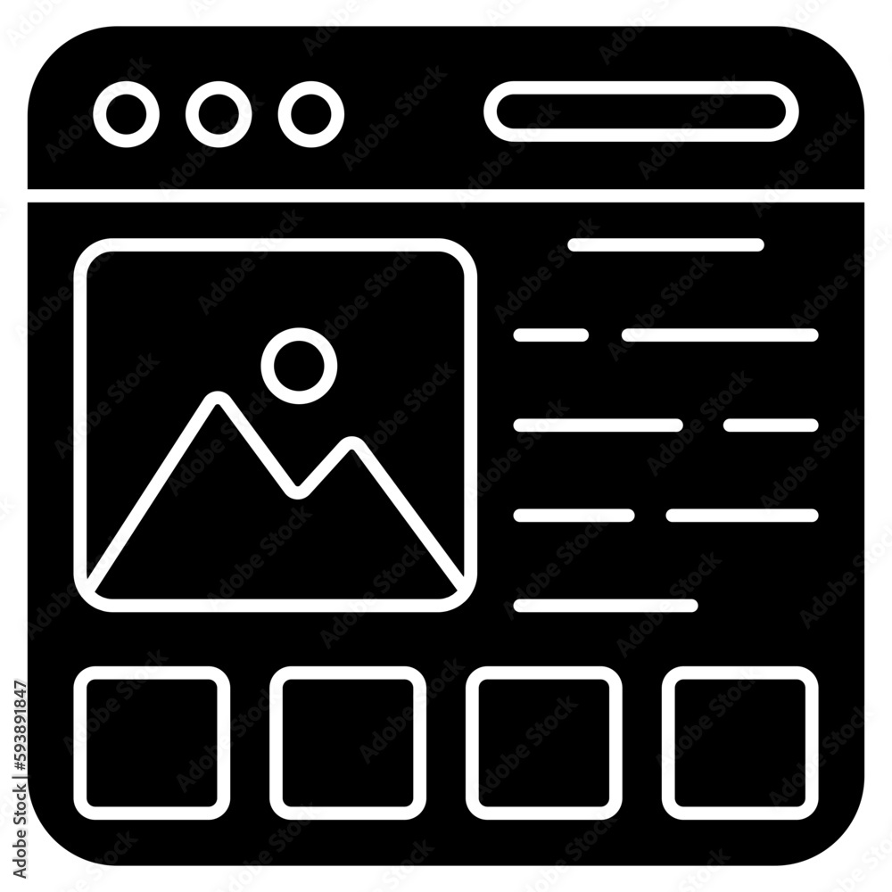 Unique design icon of web landscape Unique design icon of web landscape