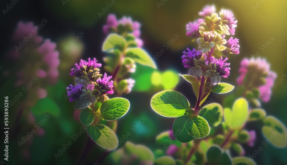 Wild marjoram, also known as origanum vulgare, has purple blooms