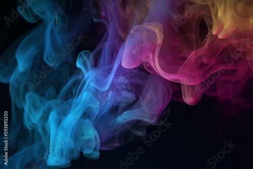 Colorful smoke fog. Generate Ai