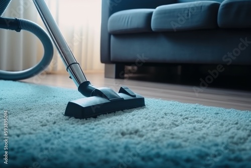 Carpet vacuum cleaning. Generate Ai