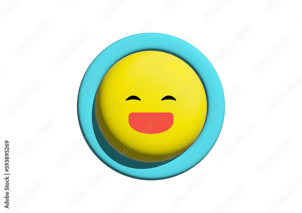 にっこりと笑顔になる黄色い顔アイコンのかわいいイラスト。A cute illustration of a yellow face icon that makes you smile. にっこりと笑顔になる黄色い顔アイコンのかわいいイラスト。A cute illustration of a yellow face icon that makes you smile.
