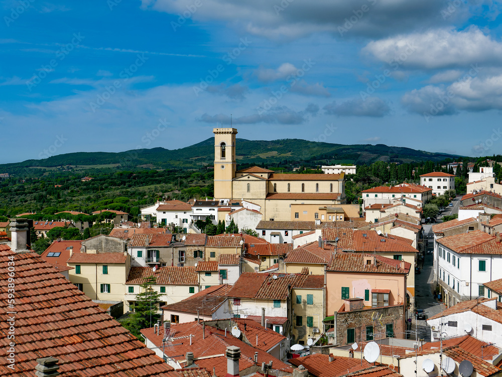 Landscape on the village of Castiglioncello Tuscany Italy