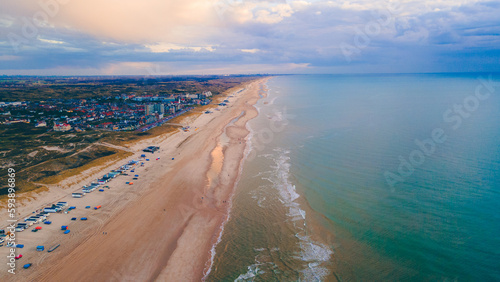 The beach of egmond aan zee in the netherlands holland photo