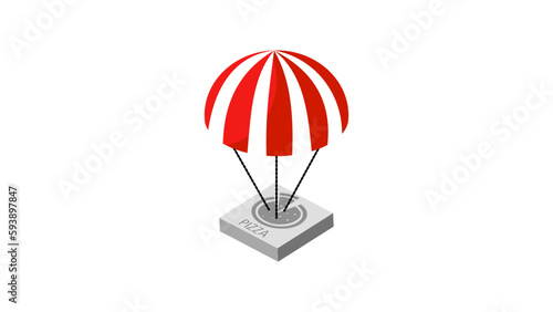 Pizza delivery by parachute