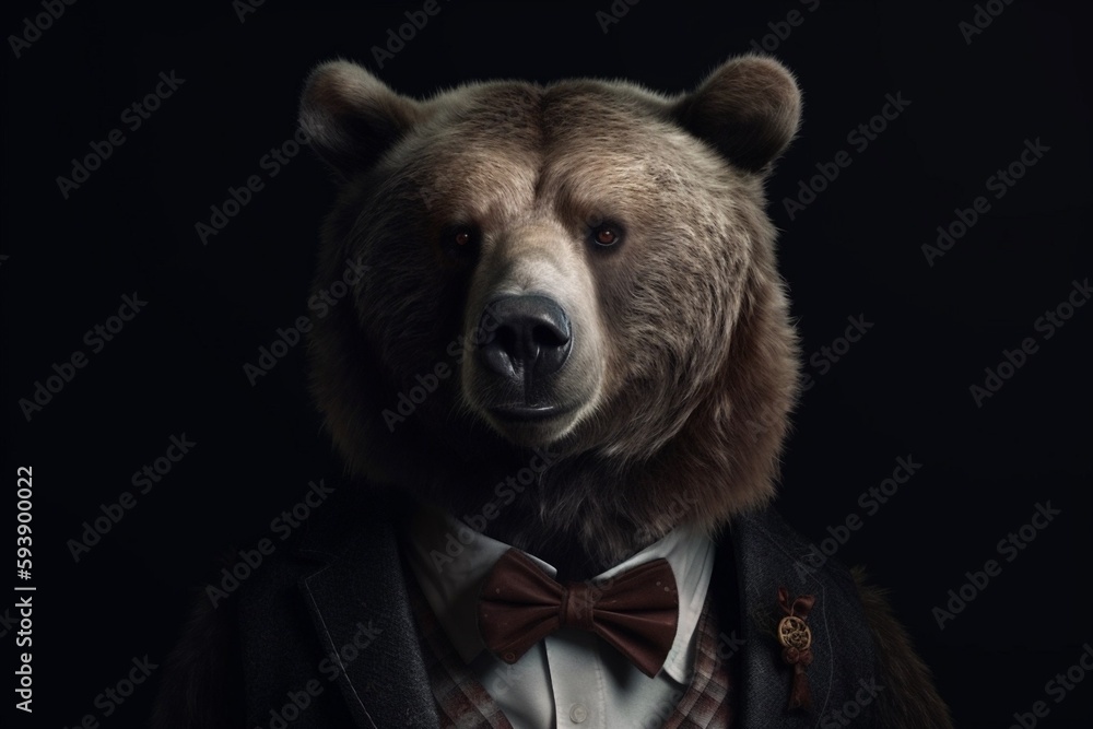 AI generated Animal in formal Suit Portrait AI generated Animal in formal Suit Portrait