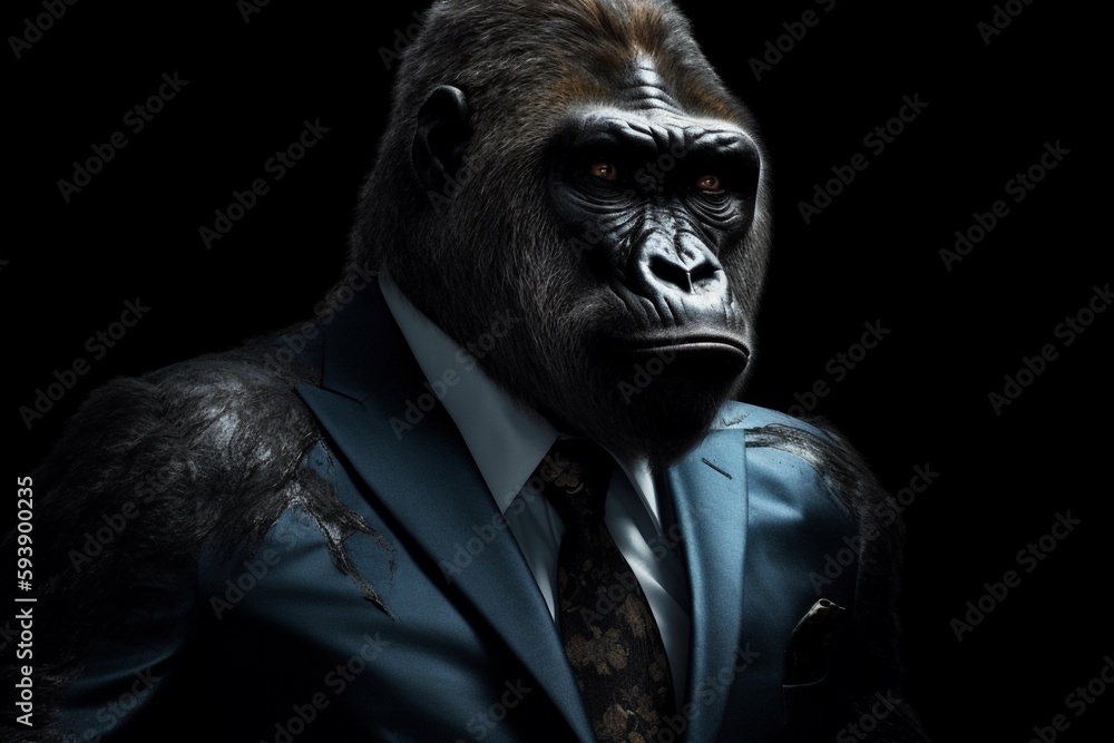 AI generated Animal in formal Suit Portrait AI generated Animal in formal Suit Portrait
