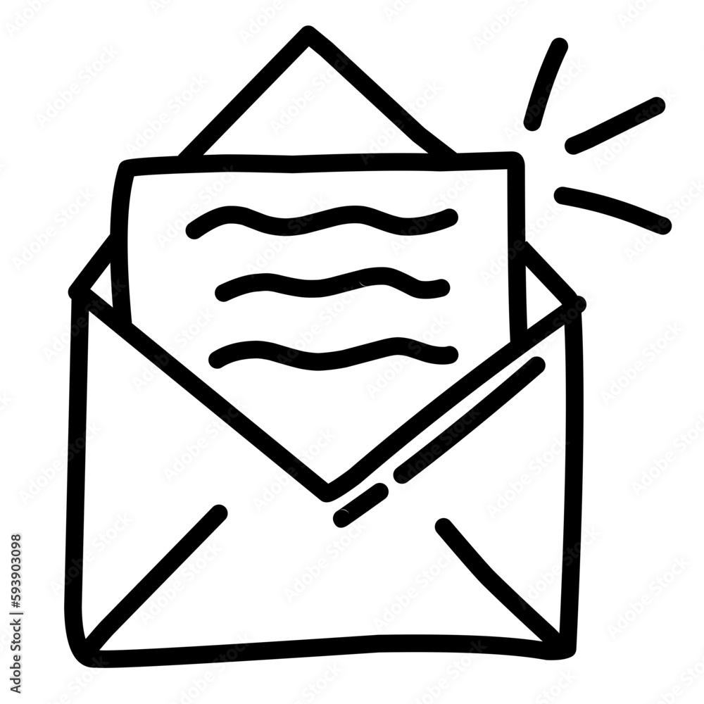 Letter Mail Doodle Icon Envelope Doodle Hand Drawn Letter Mail Doodle Icon Envelope Doodle Hand Drawn