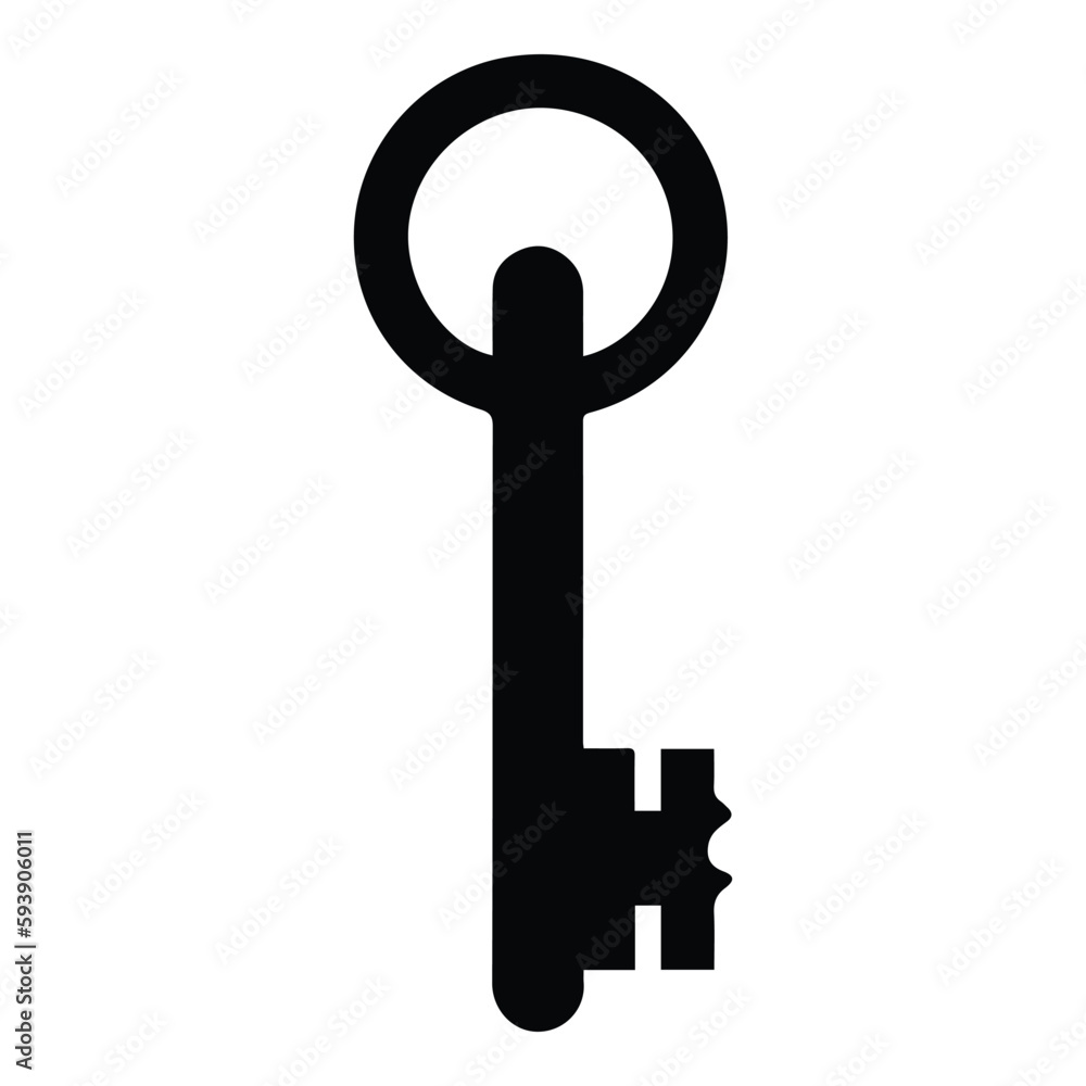 Key Flat Icon Isolated On White Background Key Flat Icon Isolated On White Background
