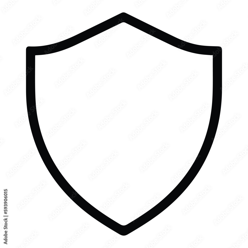 Shield Protection Flat Icon Isolated On White Background Shield Protection Flat Icon Isolated On White Background