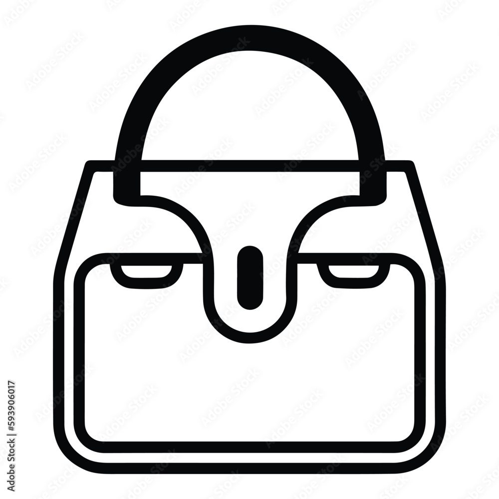 Handbag Flat Icon Isolated On White Background Handbag Flat Icon Isolated On White Background