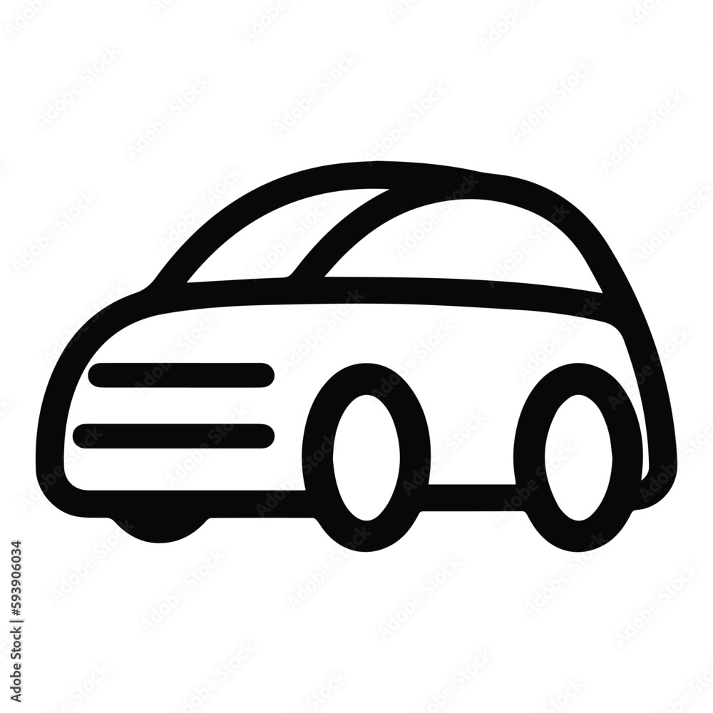Car Flat Icon Isolated On White Background