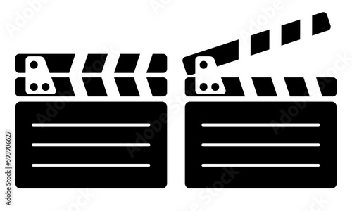 Clapper Board. Director's Film Movie Clapper Board. Vector illustration.
