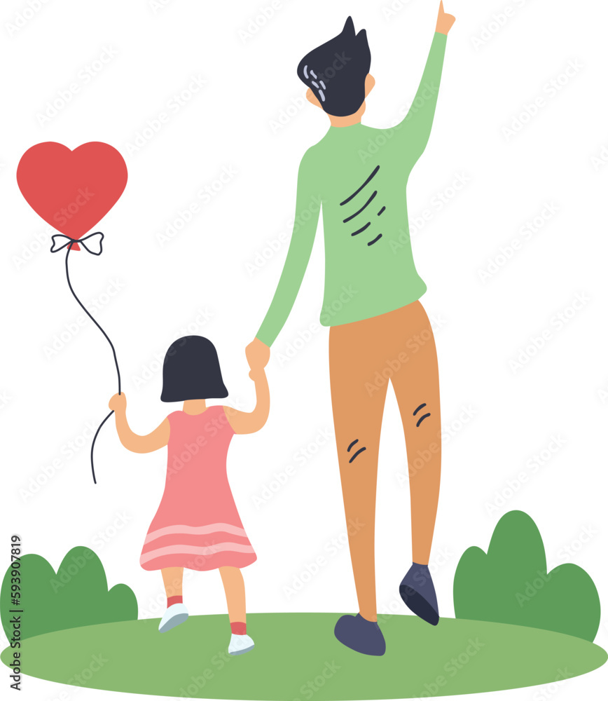 parent and child, Father's Day Celebration, Illustration. parent and child, Father's Day Celebration, Illustration.