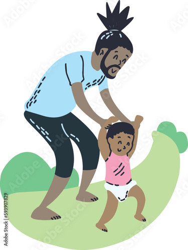 parent and child, Father's Day Celebration, Illustration.