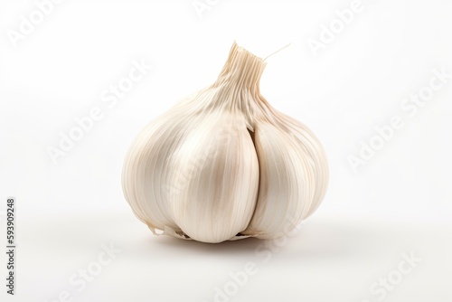 garlic isolated on white background, ai generative