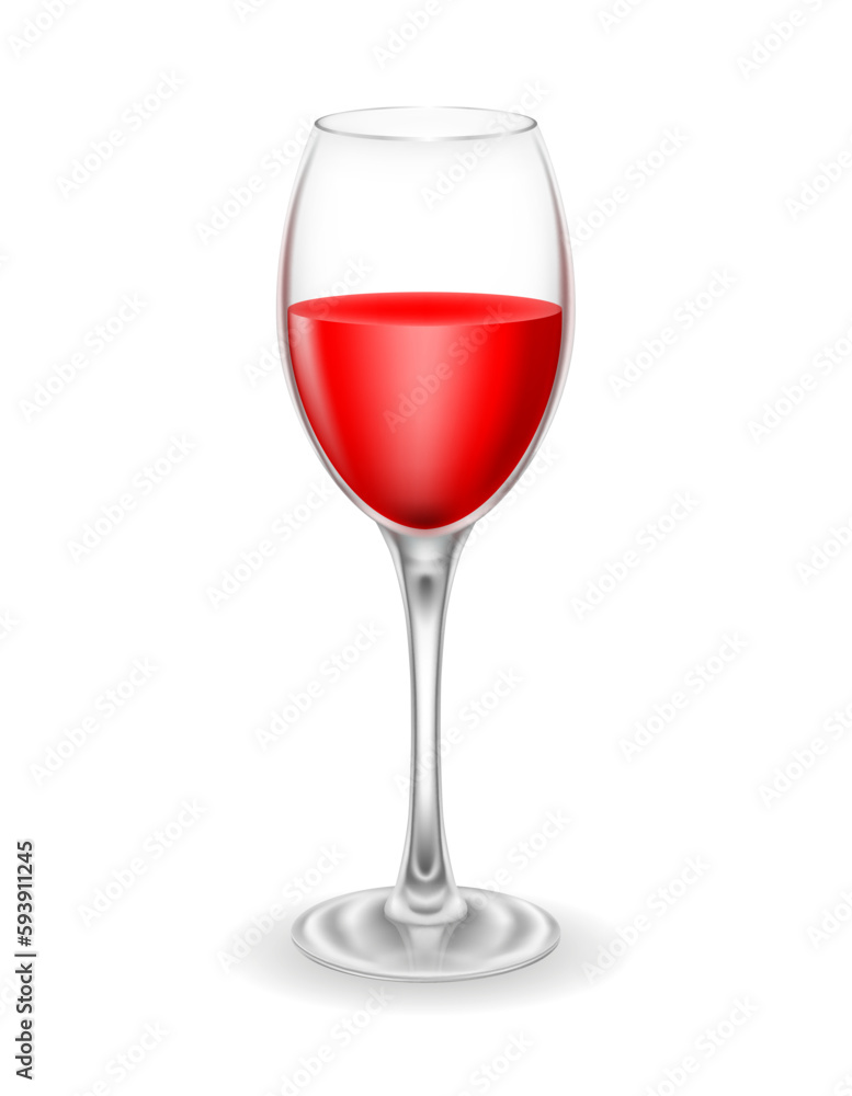 transparent glass for wine and low alcohol drinks vector illustration transparent glass for wine and low alcohol drinks vector illustration