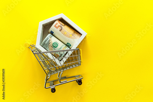 Items in a metal cart