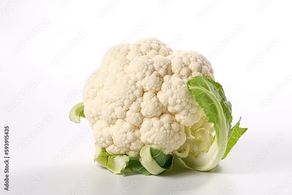 cauliflower isolated on white background, ai generative cauliflower isolated on white background, ai generative