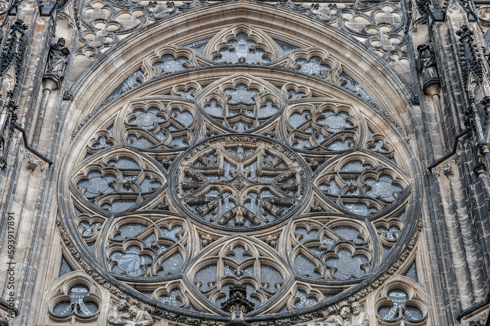 St. Vitus Cathedral Ornament. Architecturel Element. Prague, Czech Republic