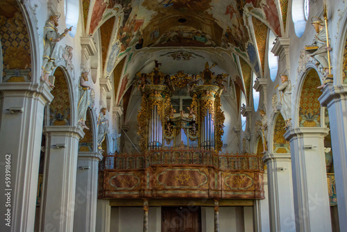 Bad Schussenried  GERMANY  inside of catholic St. Magnus church of the monastery