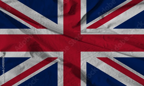 Waving flag of United Kingdom - Flag of Great Britain