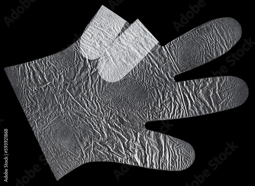 Plastic glove texture for overlay wrinkled stretched plastic effect