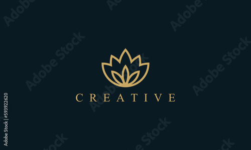 Tree shape sunflower vector logos. Nature trees vector illustration logo design  gold leaf