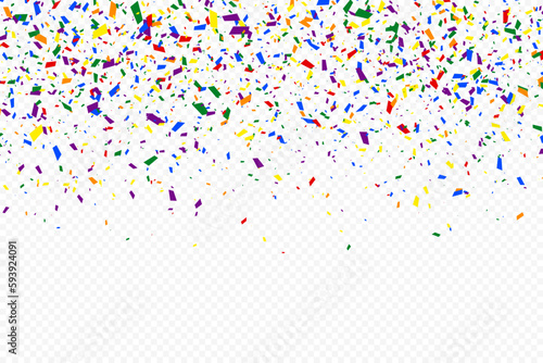 Rainbow glittering confetti on a transparent background. LGBT pride