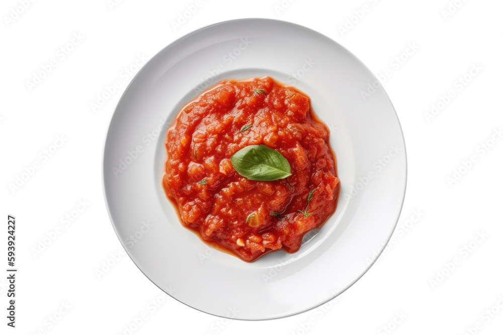 Pappa Al Pomodoro On White Plate. Italian Food On Isolated Transparent Background, Png. Generative AI Pappa Al Pomodoro On White Plate. Italian Food On Isolated Transparent Background, Png. Generative AI