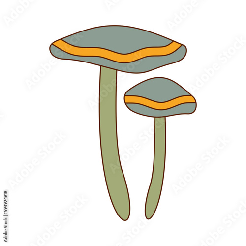 Retro Mushroom Illustration