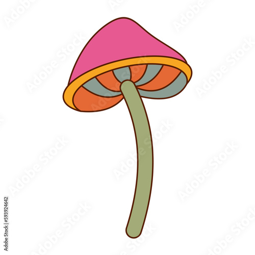 Retro Mushroom Illustration