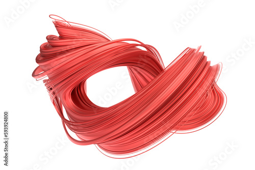 Futuristic red shape, 3d render