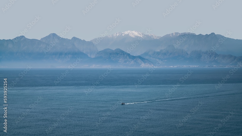 The central part of the coast within the city of Antalya, Turkey The central part of the coast within the city of Antalya, Turkey