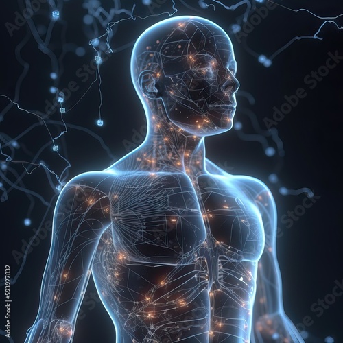 Transparent human body show...