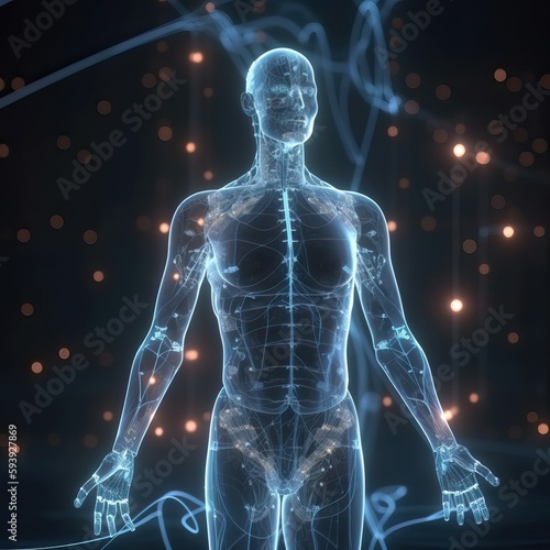 Transparent human body show...