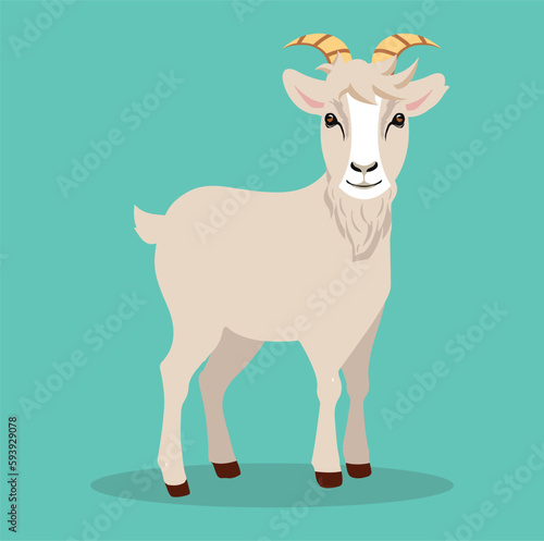 Cute funny goat Cartoon vector