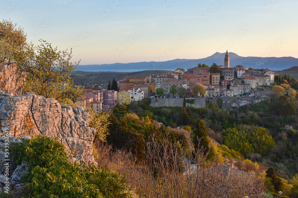 A beautiful view of the old town of Labin, Croatia