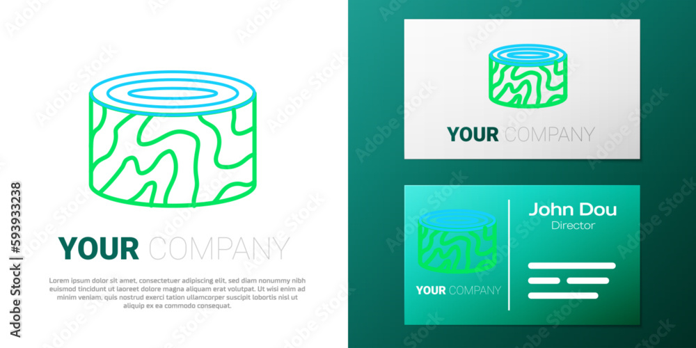 Line Tree stump icon isolated on white background. Colorful outline concept. Vector Line Tree stump icon isolated on white background. Colorful outline concept. Vector