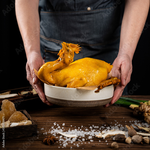 Sliced Boiled Chicken,salted chicken,Cooked chicken without makeup,Chinese classic Cantonese cuisine, southern specialties