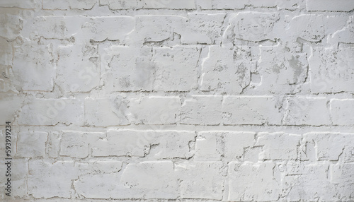 Abstract texture stained stucco  light gray  old White brick wall background Horizontal textures in the room  wallpapers  Ai generated 