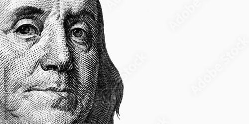 Canvas-taulu US Dollar bill. Copy space for text or design.